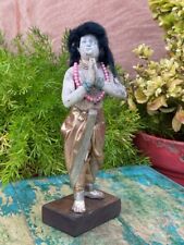 Antique Old Praying King Doll Rare Krishnanagar Hand Made Terracotta Figurine 
