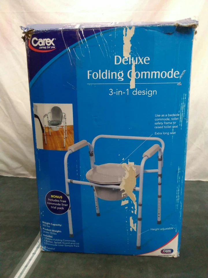 Carex 3-in-1 Folding Bedside Commode Porta Potty - Image 1 of 1