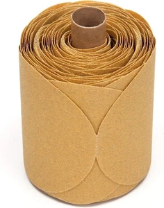3M STIKIT 10244 150 MM GOLDSCHEIBENROLLE 80ER KÖRNUNG 100 SCHEIBEN PRO ROLLE - Bild 1 von 2