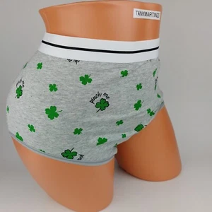 LANE BRYANT CACIQUE COTTON FULL BRIEF 18/20 PLUS Pinch Me Shamrock Gray Green - Picture 1 of 6