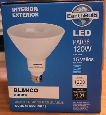 EarthBulb PAR38 LED indoor Outdoor Dimmable 120W 1200 Lumens White Flood Light  - Image 1 of 4