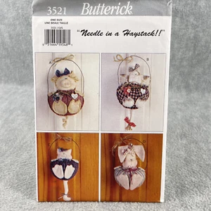 Butterick 3521 Peluche Decoración de Pared Decoración del Hogar Vaca Cerdo Conejito Patrón - Imagen 1 de 4