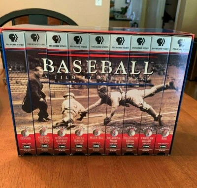BASEBALL: A Film by Ken Burns - Nine Inning Boxed Set VHS 9-Tape Set *Near Mint* - Image 1 of 2