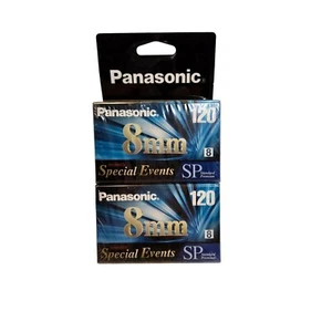 2 Pack Panasonic 8MM 120 Standard Premium SP Video Tapes New Sealed - Picture 1 of 3