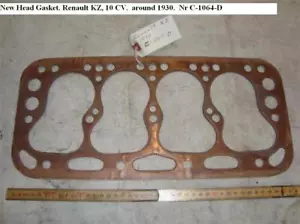 New Head Gasket. Renault KZ, 10 CV. Nr C-1064-D - Foto 1 di 1