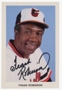 Frank Robinson, Baltimore Orioles — Autographed Team Issued Postcard — JSA - Picture 1 of 2
