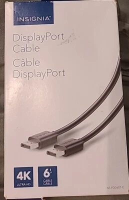 Insignia- 6' DisplayPort Cable - Black - Image 1 of 2