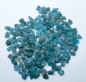 210 Ct Natural Blue Apatite Uncut Certified Tiny Untreated Rough Lot - Picture 1 of 10