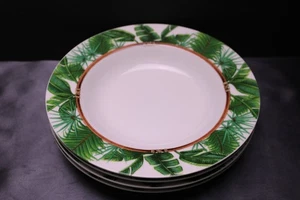 Florida Marketplace Palm Island 4 Rimmed Soup Bowls MINTY! - Picture 1 of 6