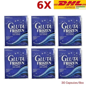 6X Gluta Frozen Genius Radiance Brightening Collagen Vitamins Good Skin 30 Caps - Picture 1 of 9