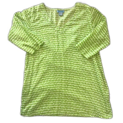 Azul aguamarina para mujer cuello en V semi transparente cubierta talla L costera vacaciones playa resort  Foto 1 de 4