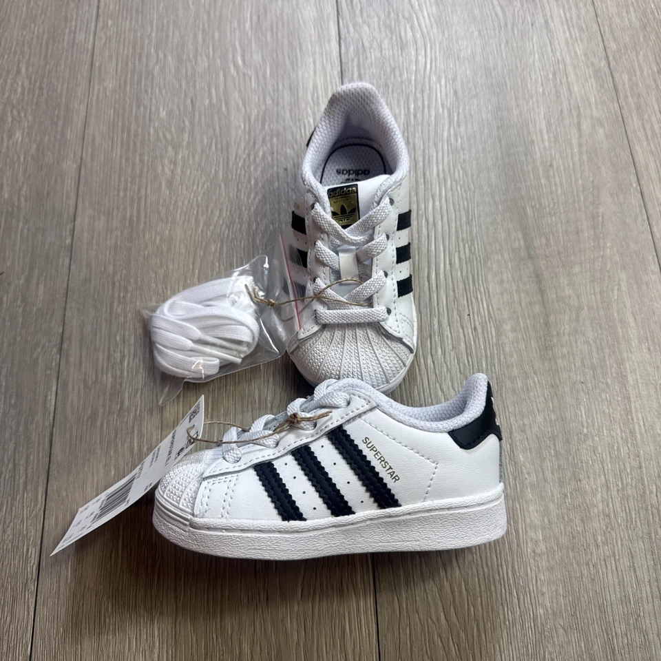 Adidas Superstar Toddler's Shoes 8.5 Cloud White/Core Black fu7717