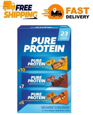 Pure Protein Bars Gluten Free, Chocolate Variety Pack 23 ct. - Image 1 of 4
