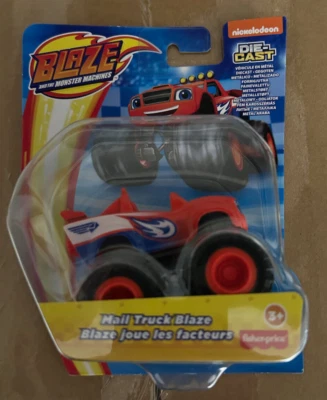 BLAZE AND THE MONSTER MACHINES MAIL TRUCK BLAZE 3" DIECAST NEW IN PACKAGE - Image 1 of 3
