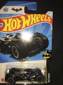 BATMAN - ARKHAM KNIGHT BATMOBILE Hot Wheels car DC Comics 2/5 149/250 Long Card - Picture 1 of 3