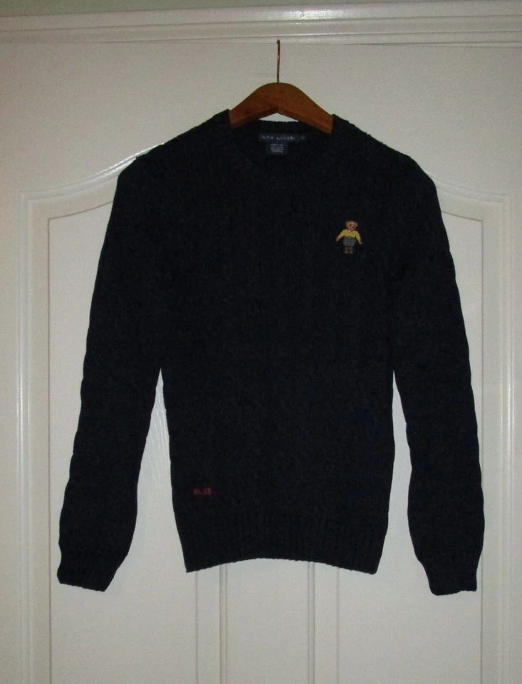 ¡NUEVO CON ETIQUETAS! Raro Ralph Lauren Mujer Polo Oso Suéter Algodón RL 13 De Colección XS S M L XL Foto 1 de 1