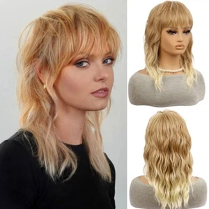 Cosplay Headgear Gradient Flush Wig with Bangs for Women - Picture 1 of 16