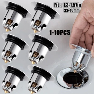 1-10 Stück Badezimmer Waschbecken Filter Pop-Up Anti-Verstopfung Abfluss Sieb Kupfer Waschbecken Stopfen - Bild 1 von 12