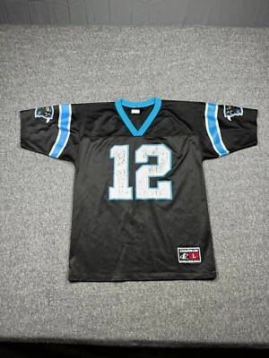 Camiseta deportiva con logotipo de atletismo Carolina Panthers para hombre talla L negra Kerry Collins de colección Foto 1 de 4
