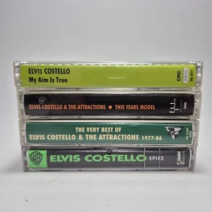 SIN PROBAR Cassette Elvis Costello Lote de 4 Spike Este Año Modelo Mi Objetivo es Verdadero - Imagen 1 de 18
