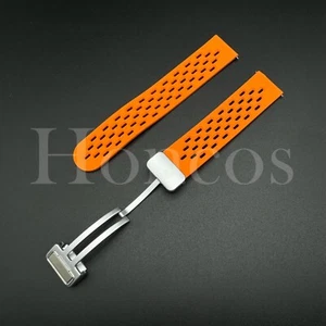 20 22 mm Silikon Kautschuk Uhrenarmband S Magnet Schnellverschluss passend für Fossil ORG - Bild 1 von 3