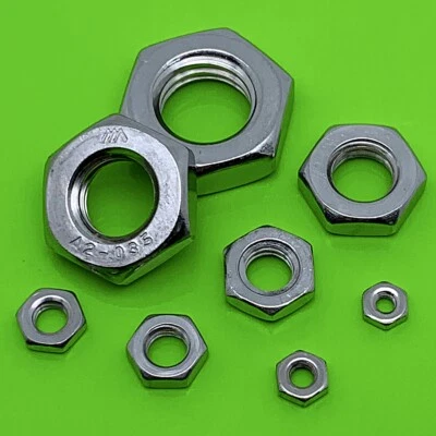 SECHSKANTMUTTER EDELSTAHL M2,5 - M12 NIEDRIGE FORM FLACH DIN 439 MUTTERN A2 V2A - Bild 1 von 4