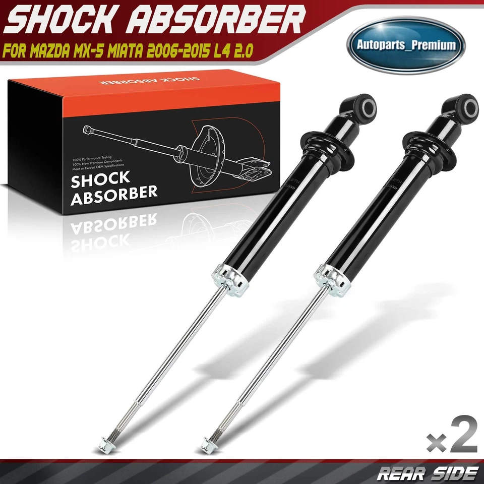 2x Rear Driver & Passenger Shock Absorber for Mazda MX-5 Miata 2006-2015 L4 2.0 - Image 1 of 4