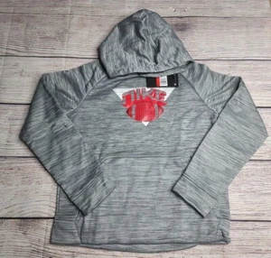 Nike Boys Training Hoodie Gray Size Large L Pullover Sweatshirt CU8977-010 - Picture 1 of 4