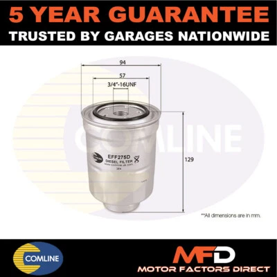 Fits Honda CR-V Civic Accord Mitsubishi Outlander ASX Comline Fuel Filter - Image 1 of 2