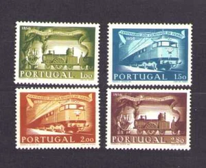 PORTUGAL 818-821 MINT NH TRAINS 1956 Railways Steam Locomotives - Picture 1 of 4
