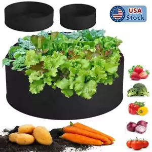 50/100 Gallon Garden Raised Fabric Bed Planting Bag Flower Plant Vegetable Grow - Picture 1 of 9
