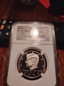 1999 S Clad Proof Kennedy Half Dollar - NGC PF 70 Ultra Cameo - Guide $85.00 - Picture 1 of 4