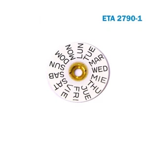 Disco de día ETA para movimiento 2790/1, inglés-español, color blanco, posición en 3 - Imagen 1 de 1