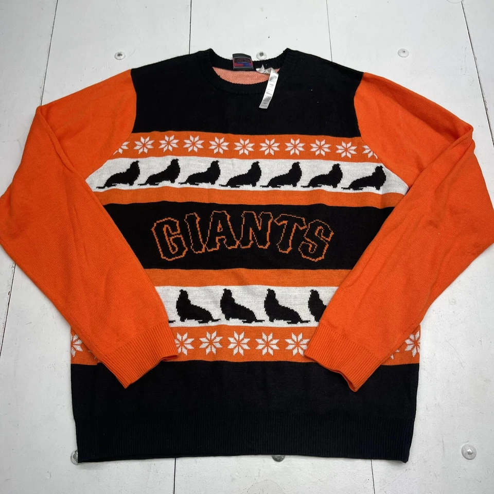 Forever Collectibles San Francisco Giants Lou Seal Orange Sweater Mens Size XL - Image 1 of 4