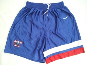 VINTAGE RARE MADE IN USA DEPAUL BLUE DEMONS AUTHENTIC BASKETBALL SHORTS SIZE L - Picture 1 of 4