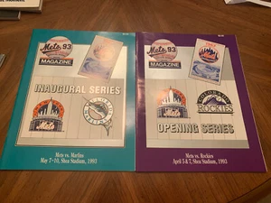 93 NY Mets Colorado Rockies & Florida Marlins Official Score Book Magazine Shea - Picture 1 of 7