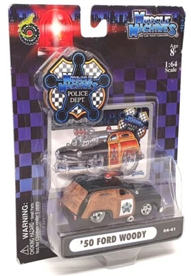 Muscle Machines 1/64 Scale 71151 04-41 - 1950 Ford Woody Police - Image 1 of 4