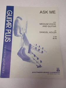 Partitura musical de voz y guitarra mediana Samuel Adler Pregúntame de Southern Company - Imagen 1 de 4