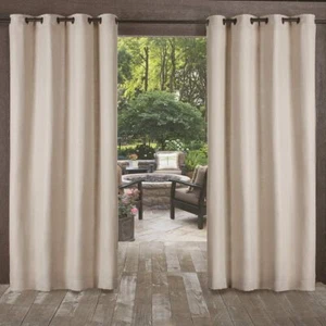 Exclusive Home - Delano -Heavyweight Textured Grommet Panels - 54"X96" - Taupe  - Picture 1 of 7