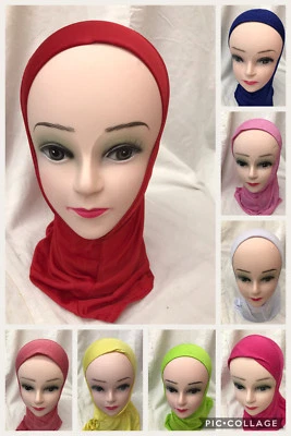 UK SCARVES Muslim Kids Girls Childrens Kids Islamic Hijab School Stretchy Lycra One Piece