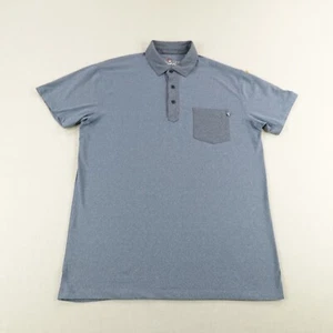 Marine Layer Polo Shirt Mens Small Blue Weekend Sport Performance Golf Pocket - Picture 1 of 9