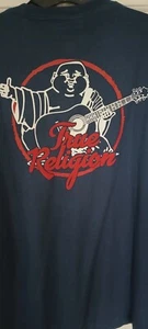 True Religion t-shirt M NWT Dress Blue SS FM buddha Tee 100% cotton - Picture 1 of 6
