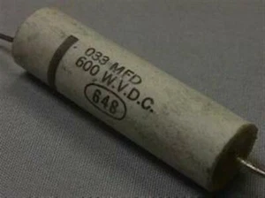 10 Vintage .033 MFD 60WVDC 648 Ceremic Case Foil Capacitors - Picture 1 of 1