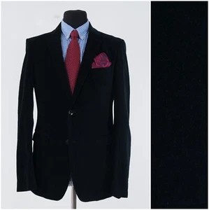 Mens Dark Blue Sport Coat 40L US Size ESPRIT Cotton Knitted Blazer Jacket - Picture 1 of 14