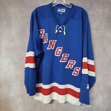 Vintage 90s Starter NHL NY New York Rangers Blue Hockey Jersey Mens XL
