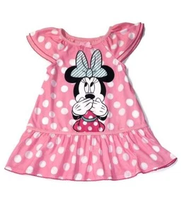 Disney Minnie Mouse Pink Polka Dot Toddler Girl's Nightgown, Gown, Size 2 - Picture 1 of 1