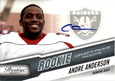 2010 Prestige Draft Picks Rights Autographs Card #202 Andre Anderson /999