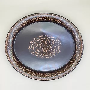 Franciscan Jamoca Oval Platter 14" Brown Gold - Picture 1 of 8