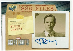 Agent Carter 2018 Marvel Autograph Card SSR-JD James D'Arcy as Edwin Jarvis