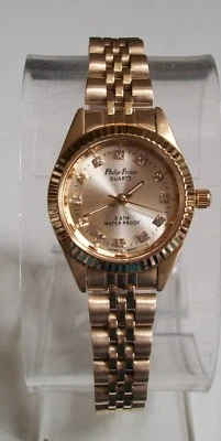 WOMEN'S GOLD FINISH PHILIP PERSIO FASHION DRESS UP OR CASUAL WATCH - Image 1 of 4